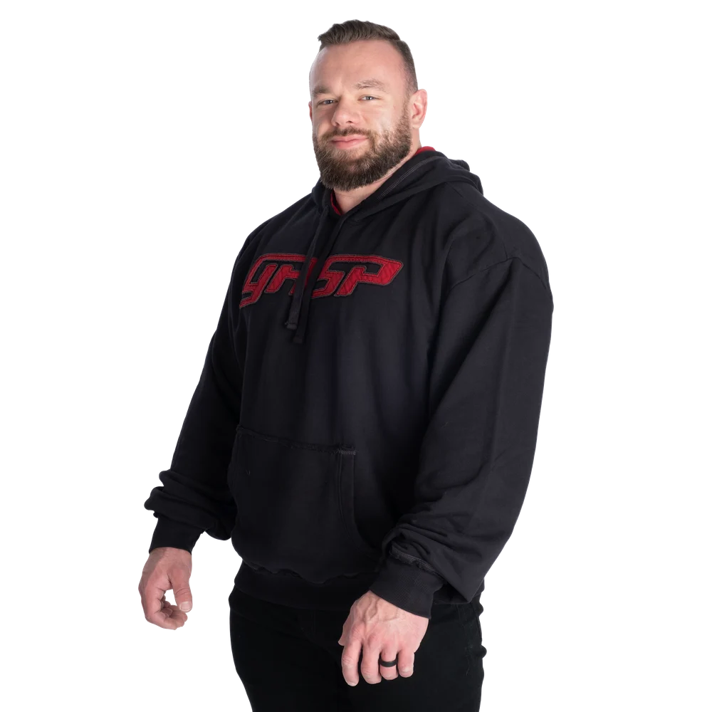 Gasp Hood Sweater Black/Red