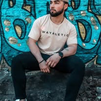 Performance T-Shirt | Lightweight Stretch Gym Tee | Black & Beige