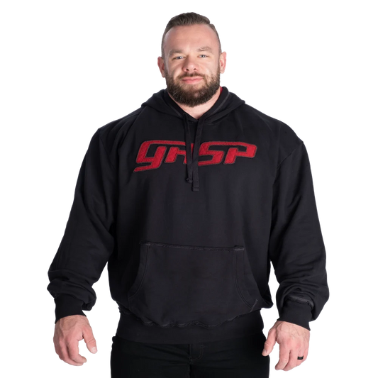 Gasp Hood Sweater Black/Red