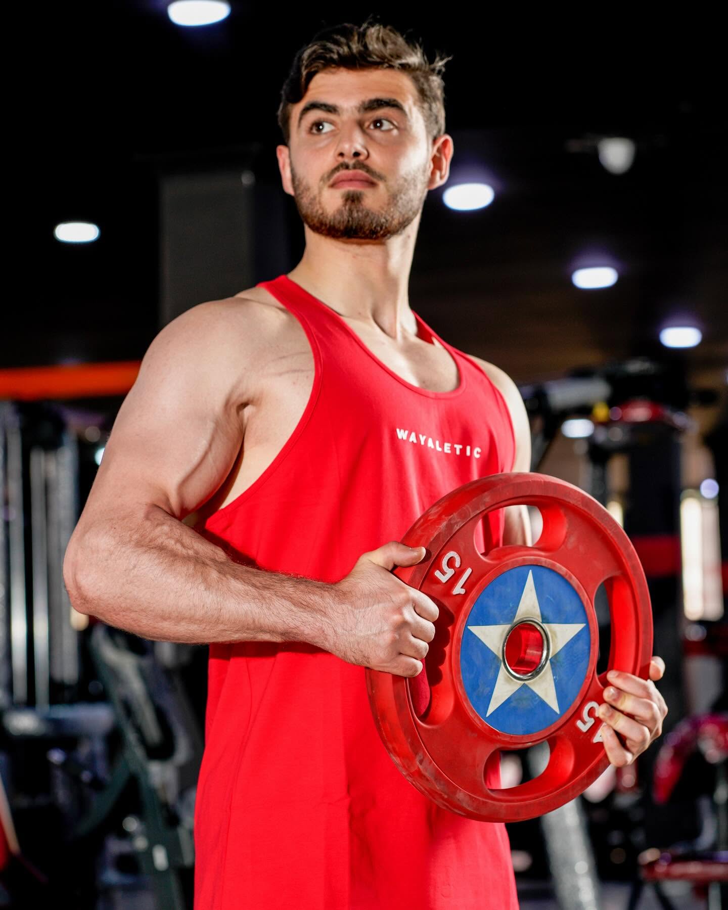 Performance Tank Top | Breathable Gym Tank | Stream, Red & Black