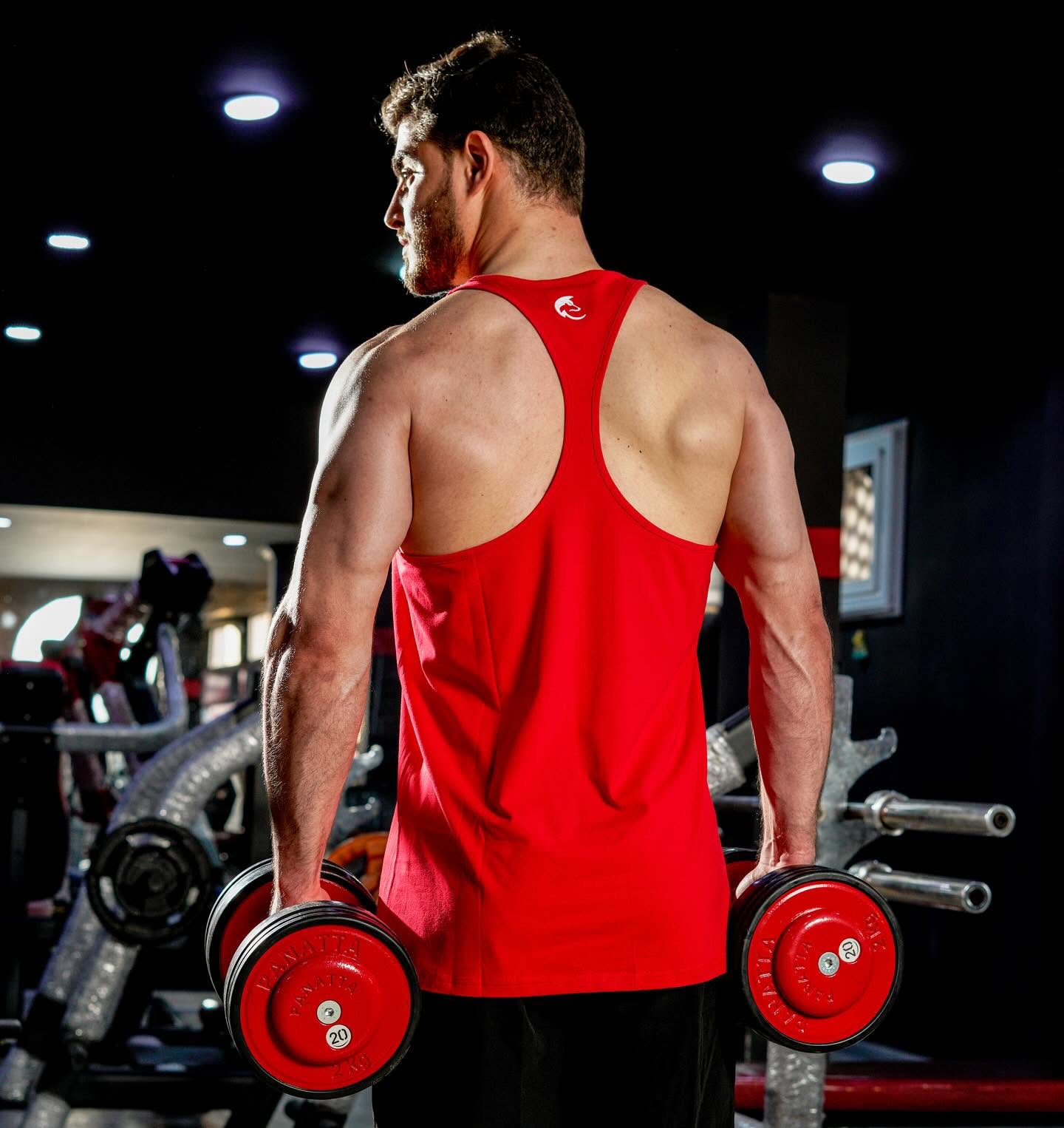 Performance Tank Top | Breathable Gym Tank | Stream, Red & Black