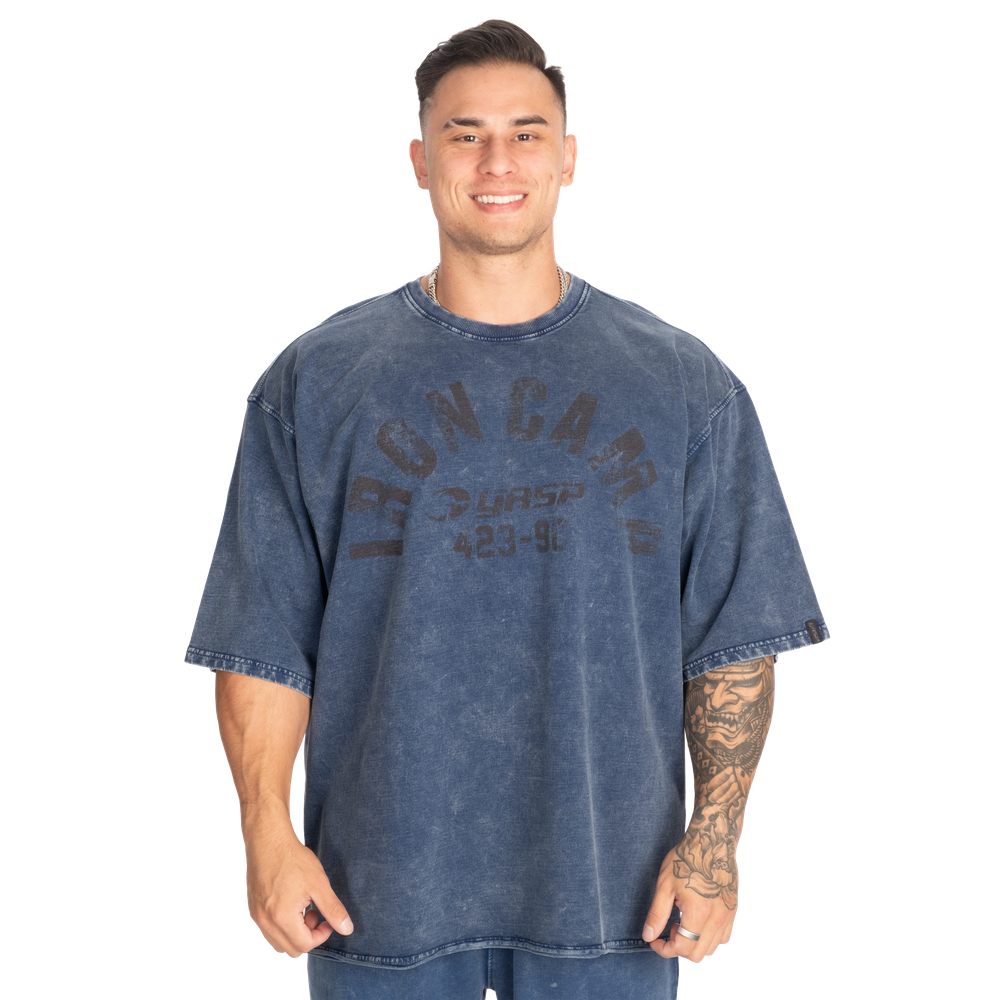 Iron Camp Iron Tee Washed Blue